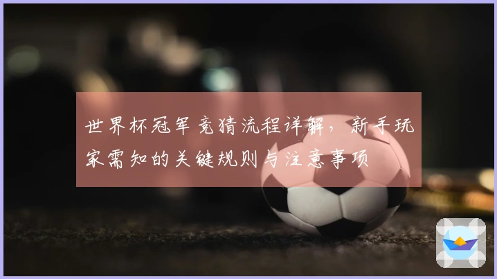 世界杯冠军竞猜流程详解，新手玩家需知的关键规则与注意事项